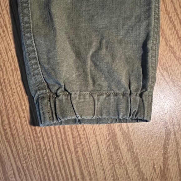 J. Crew Point Sur Army Green Linen Blend Pull On Jogger Pants- Size 00 - Picture 4 of 11